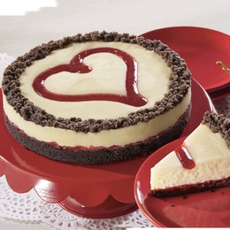 Cherry Heart Cheesecake, , large