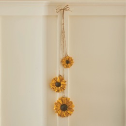 Set of 3 Hanging Sunflowers, , large