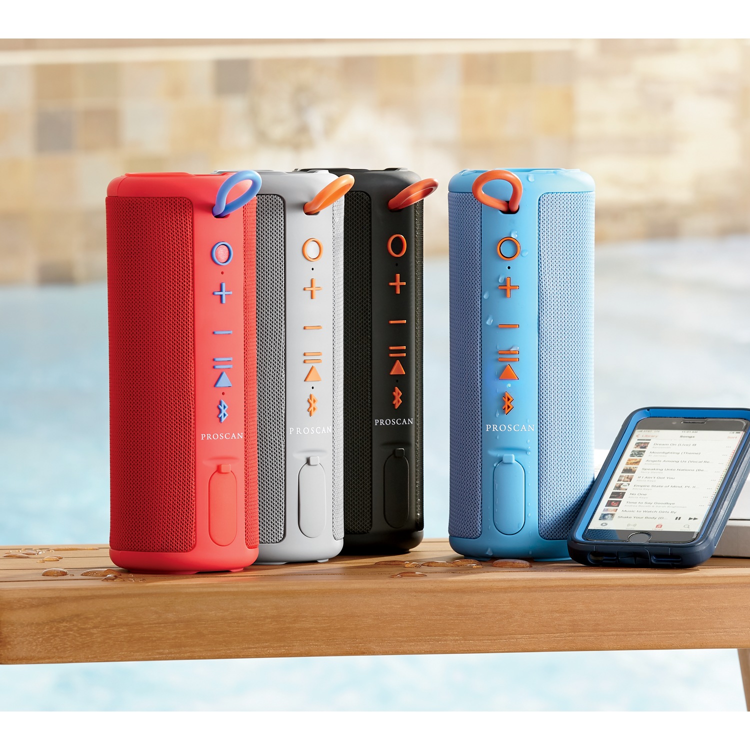 Sylvania water shop resistant bluetooth speaker