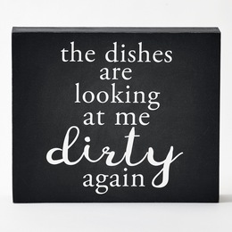 Dirty Dishes Word Sign, , large