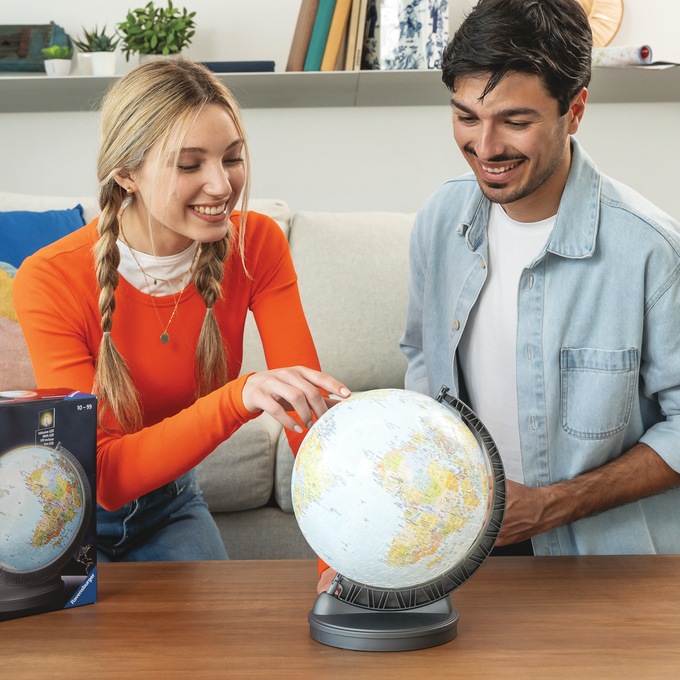 Globe with Light 3-D Puzzle, , large