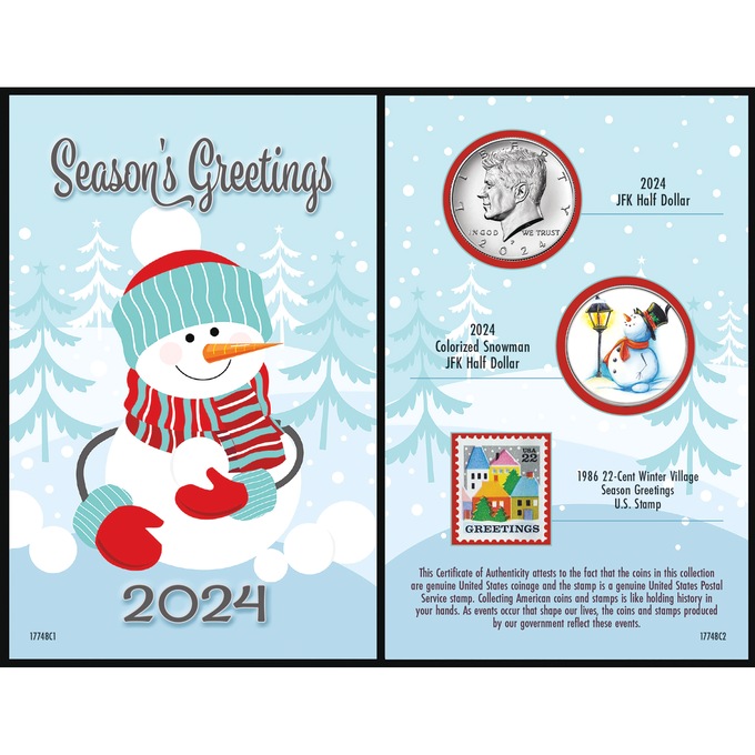 2024 Christmas Collectible Coin Card, , large