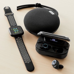3-In-1 Combo Earbuds, Speaker and Smartwatch, , large