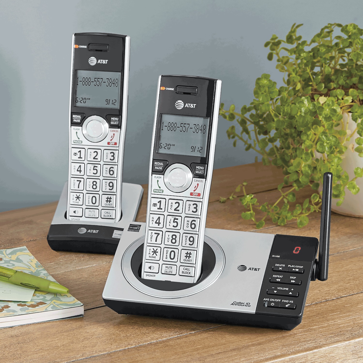 AT&T 2-Handset Cordless Answering System with Smart Call Blocker