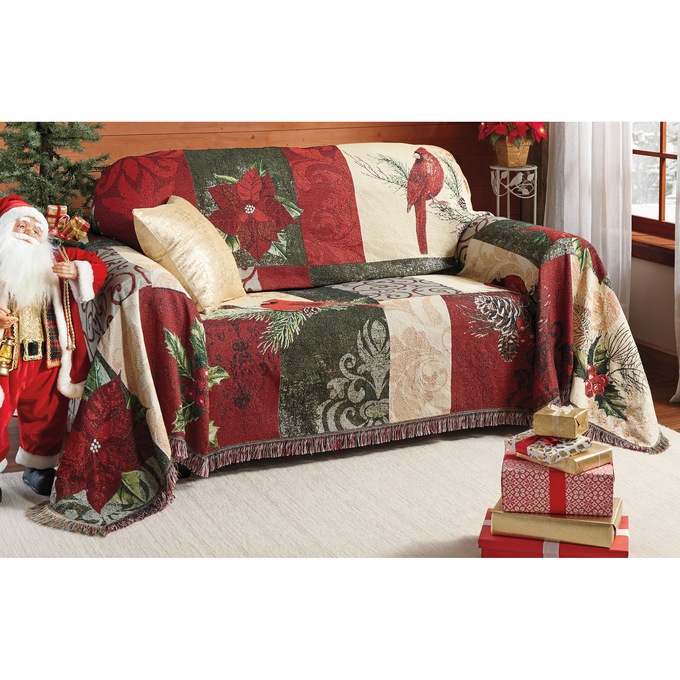 Christmas sofa throw sales