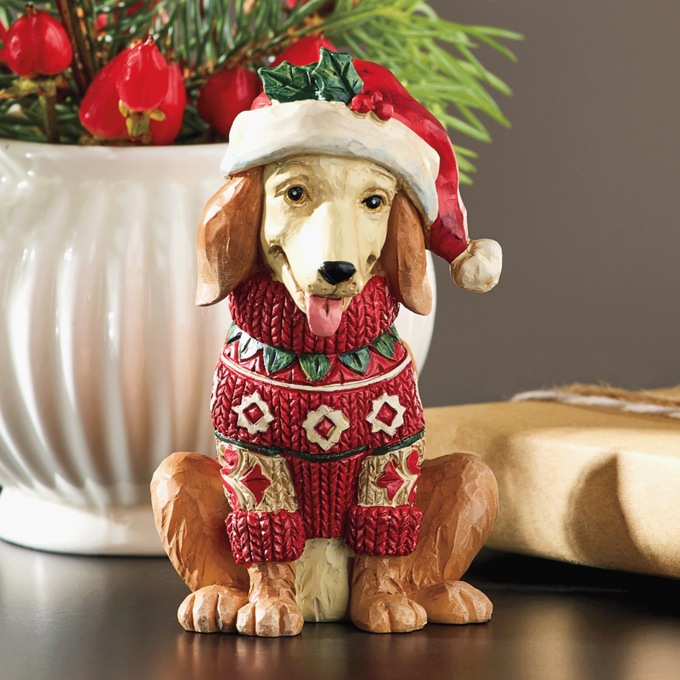 Jim Shore Holiday Dog Collectible, , large