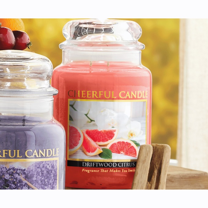 Cheerful Large Jar Candle, 24 Ounces, , large