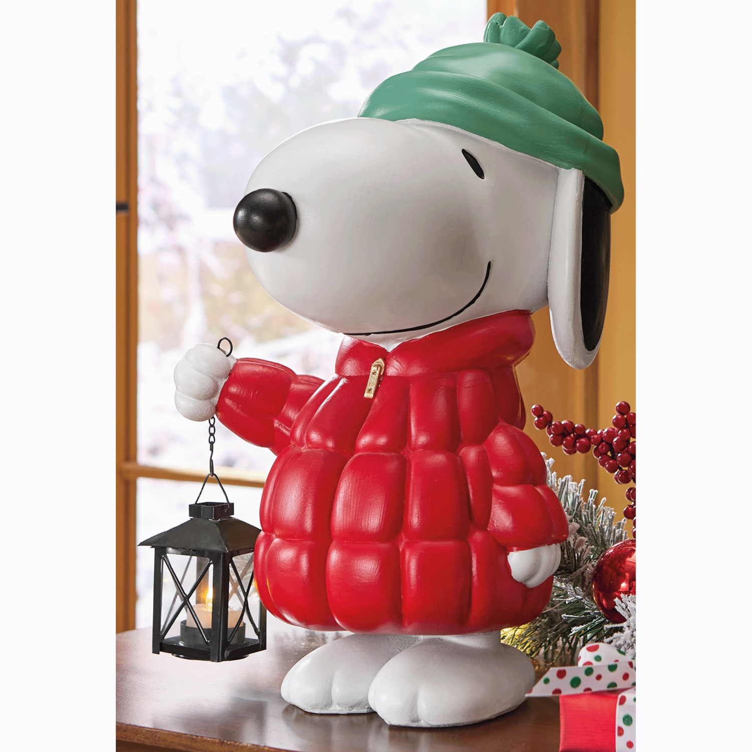 LED Snoopy Standing Greeter Figurine | Swiss Colony