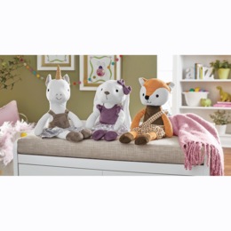 Set of 3 Plush Animals Play Set, , large