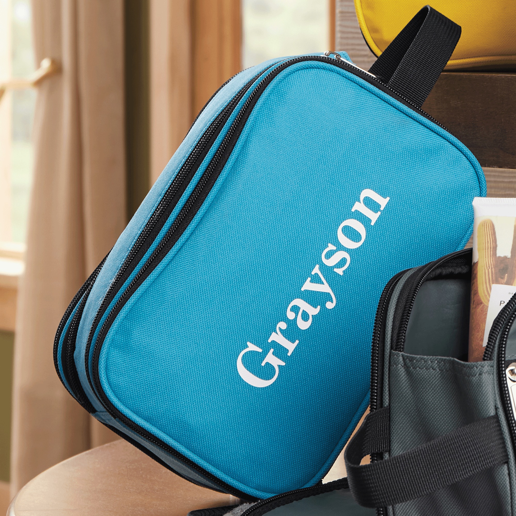 Montgomery Ward Personalized Toiletry Organizer, Teal, large