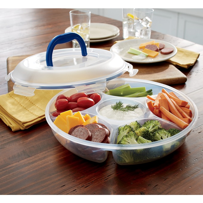 LocknLock Divided Covered Snack Server, , large