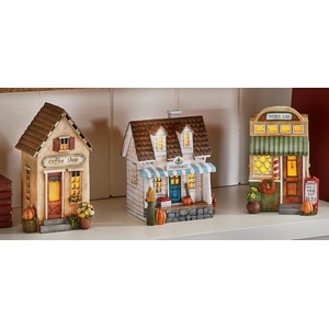Lighted Harvest Shops, , large