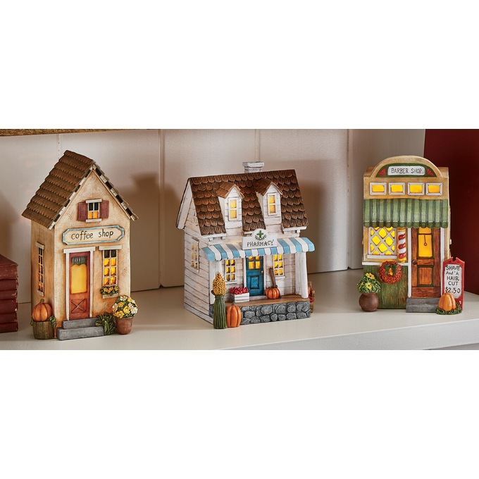 Lighted Harvest Shops, , large