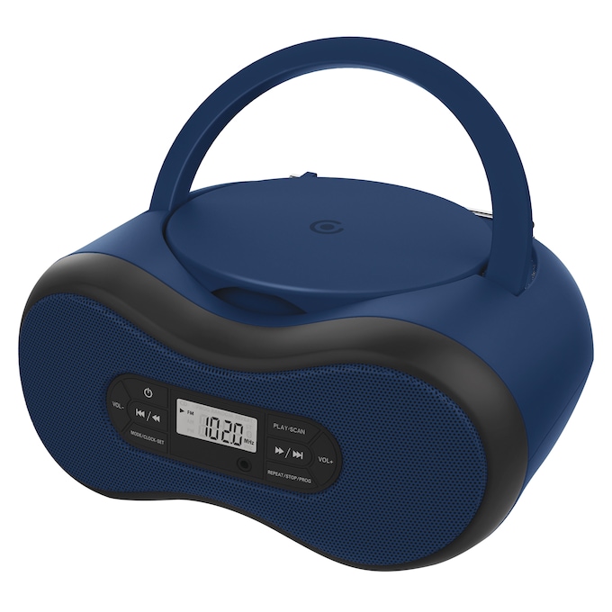 Core Innovations Portable CD Boom Box with Bluetooth, Navy, large