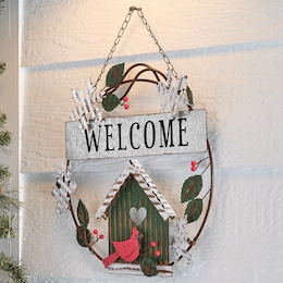 Christmas  Cardinal Welcome Sign, , large