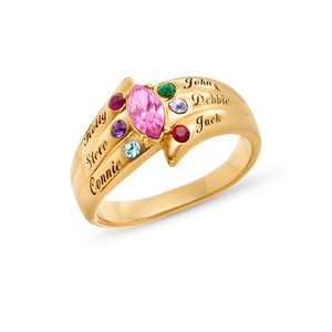 Family/Name Birthstone Ring, , large