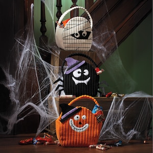 Cloth Halloween Baskets - Buy All and Save, , large