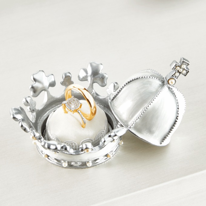 Crown Wedding Ring Holder, , large