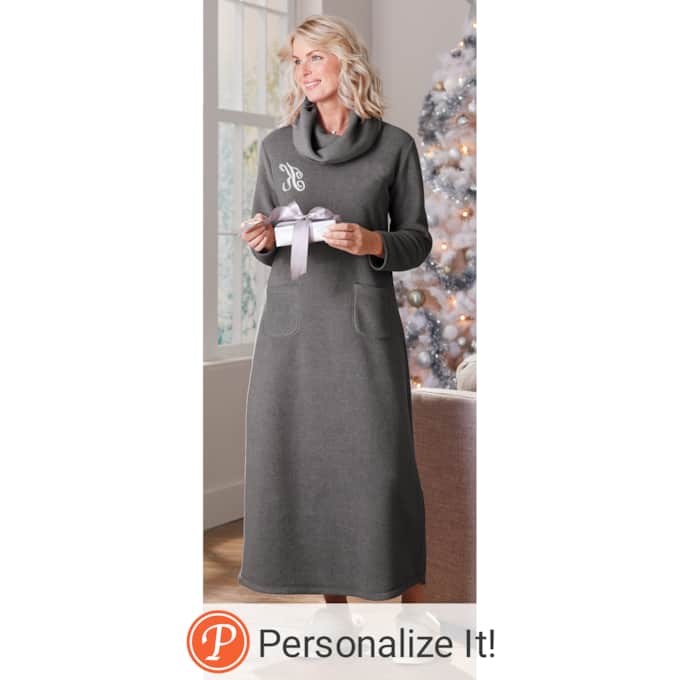 Women's Fleece Lounger Robe, , large
