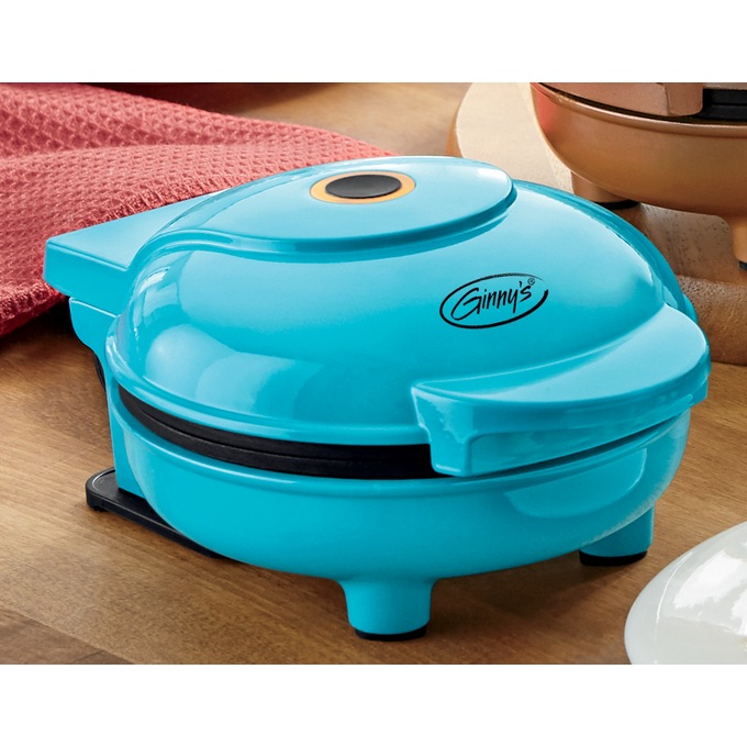 Ginny's Mini Waffle Maker, Island Blue, large