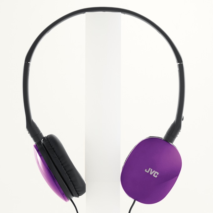 Jvc Lightweight Folding Wired Headphones, Purple, large