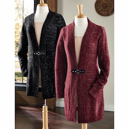 Marissa Buckle Cardigan, , large