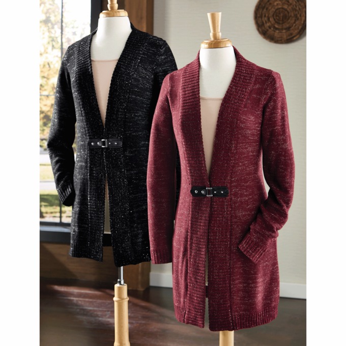 Marissa Buckle Cardigan, , large