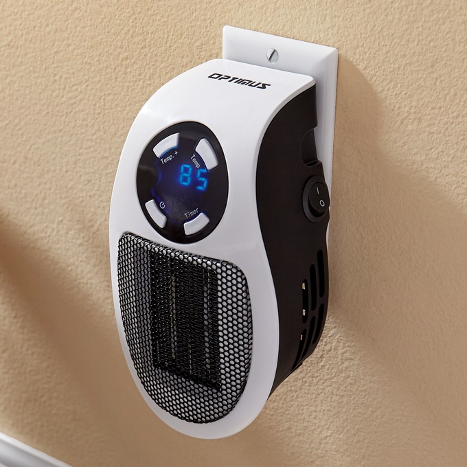 Optimus Wall Outlet Plug-In Handy Heater, , large