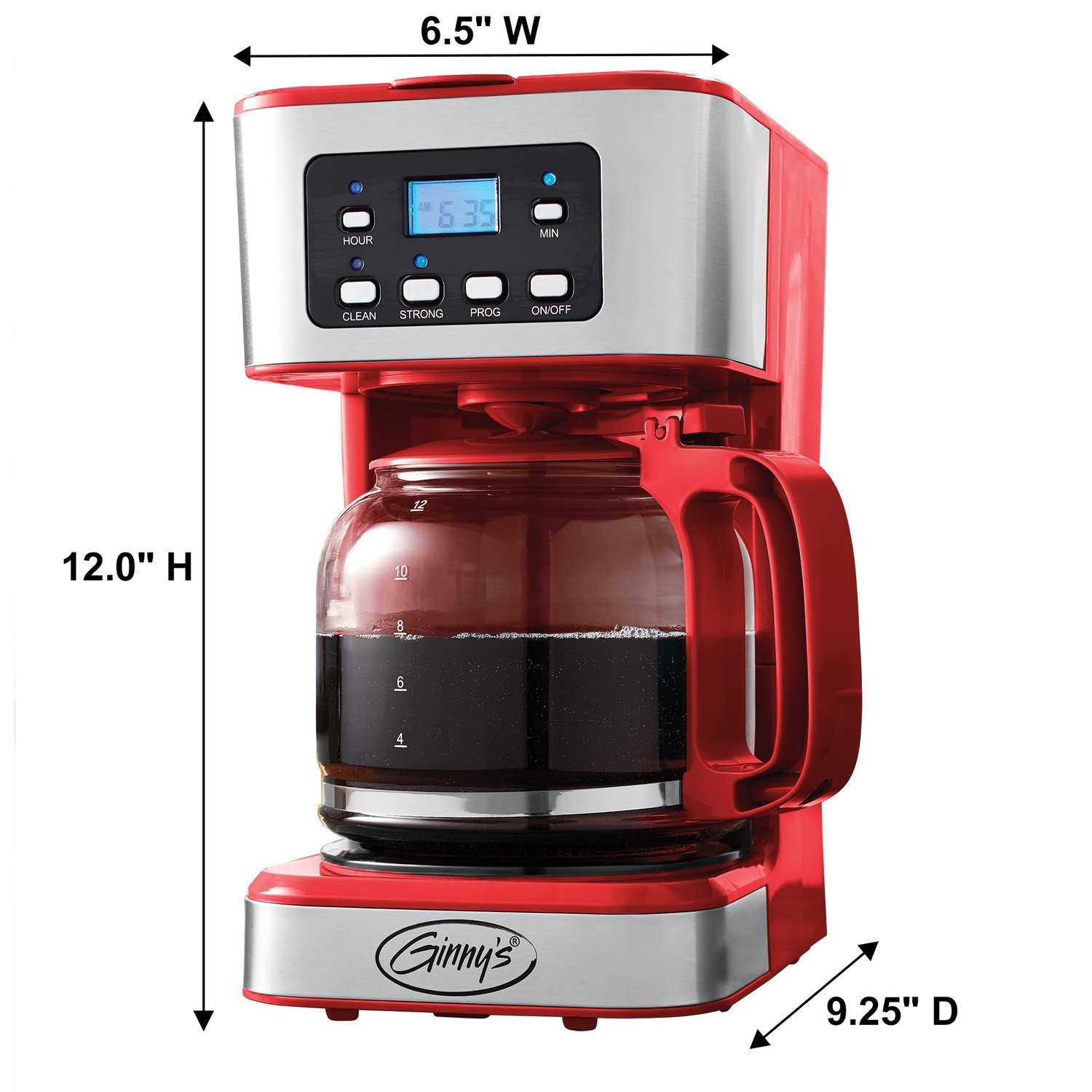 Ginny's 12-Cup Programmable Coffee Maker with Adjustable Brew Strength |  Swiss Colony