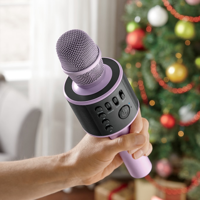 Wireless Karaoke Microphone, Purple, large