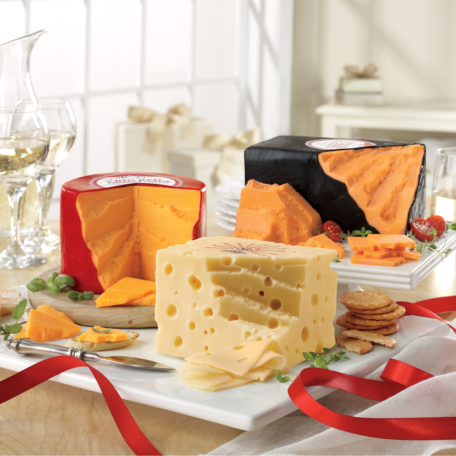 Vintage Cheddar Cheese, Big Red Cheddar Cheese & Big Baby Swiss Cheese