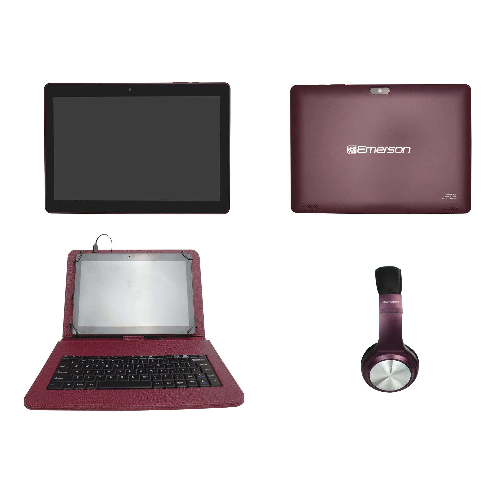Emerson 10" Tablet Bundle, Purple, large