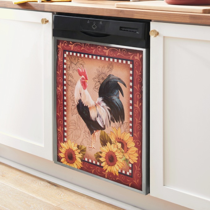 Kitchen Appliance Rooster Magnet, Multi, large