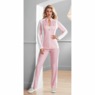 Emma Zip-Front, French-Terry Active Set, Pink White, large
