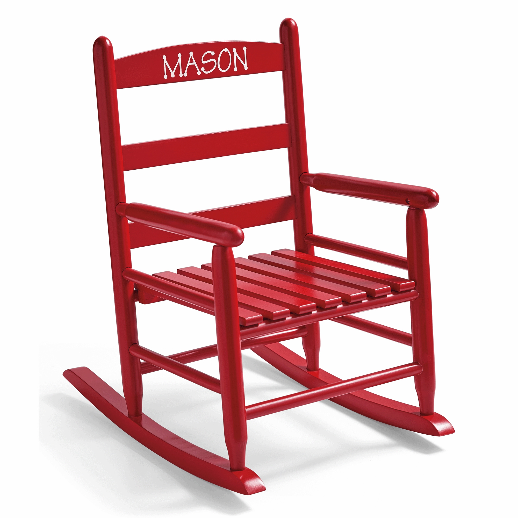 Child&rsquo;s Wood Rocking Chair, Red, large