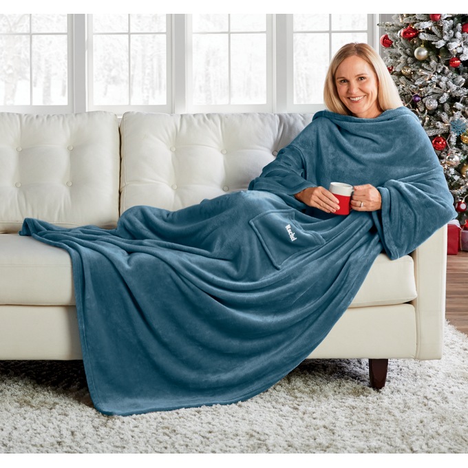 Plush Sleeved Throw, , large