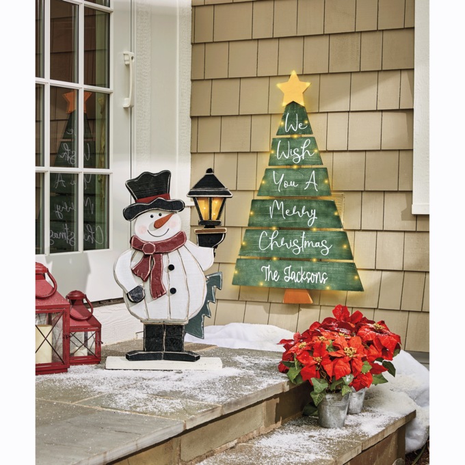 Lit Christmas Tree Sign, , large