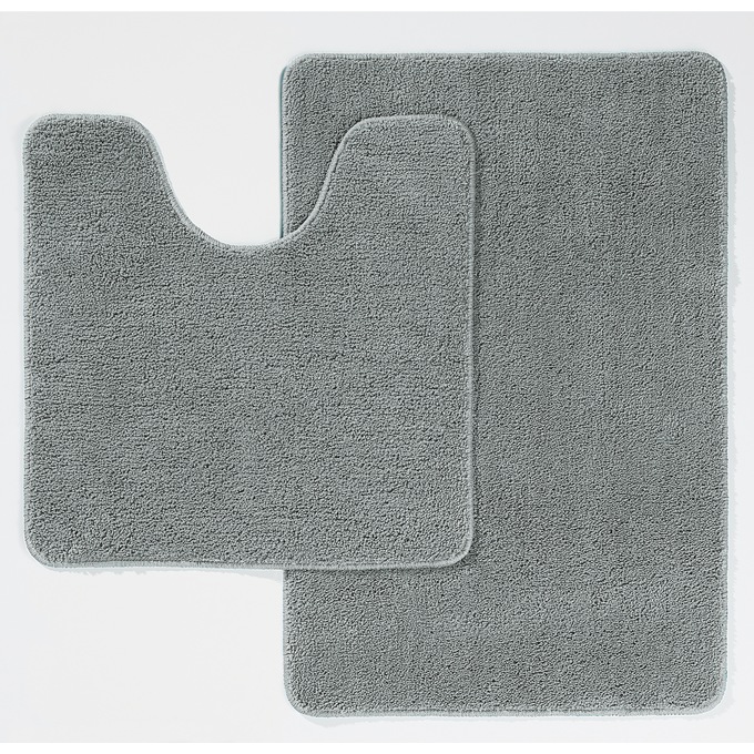 Color Connection 2-Piece Bath Mat Set, Gray, large