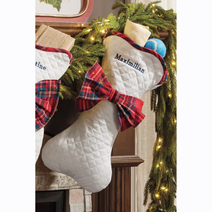 Quilted Pet Christmas Stocking, , large