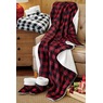Buffalo Plaid Throw and Bootie Set, , large