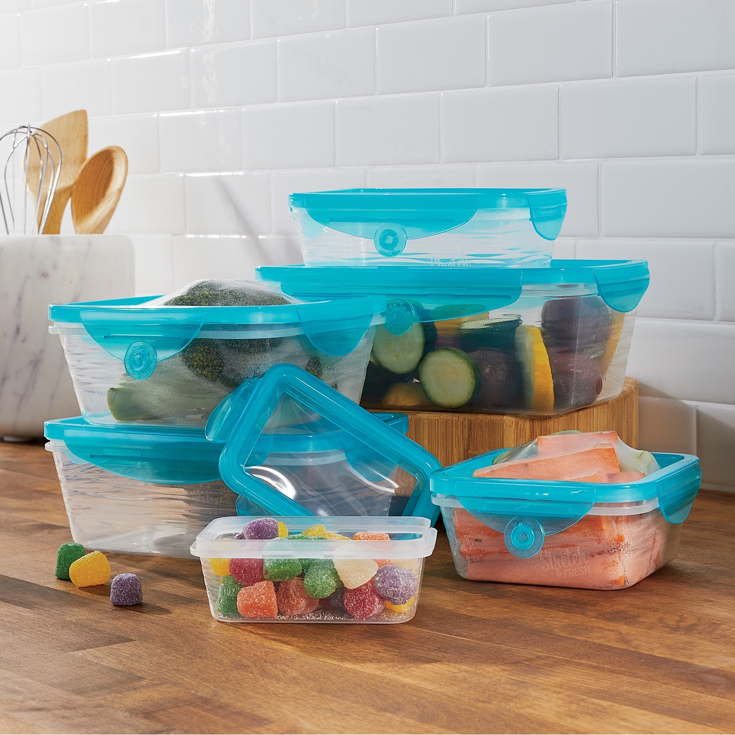 ストレージ13個＆スリーブ28個セット Stretch & Fresh 12-Piece Storage System | Swiss Colony