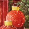 Lit Pop-Up Christmas Ornament Décor, Red, large