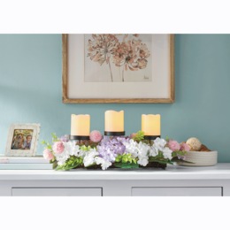 Hydrangea LED Candle Centerpiece, , large