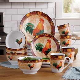 16-Piece Golden Rooster Dinnerware Set, , large