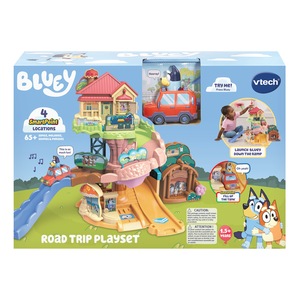 VTech Go! Go! Smart Wheels Bluey Road Trip Playset, , large