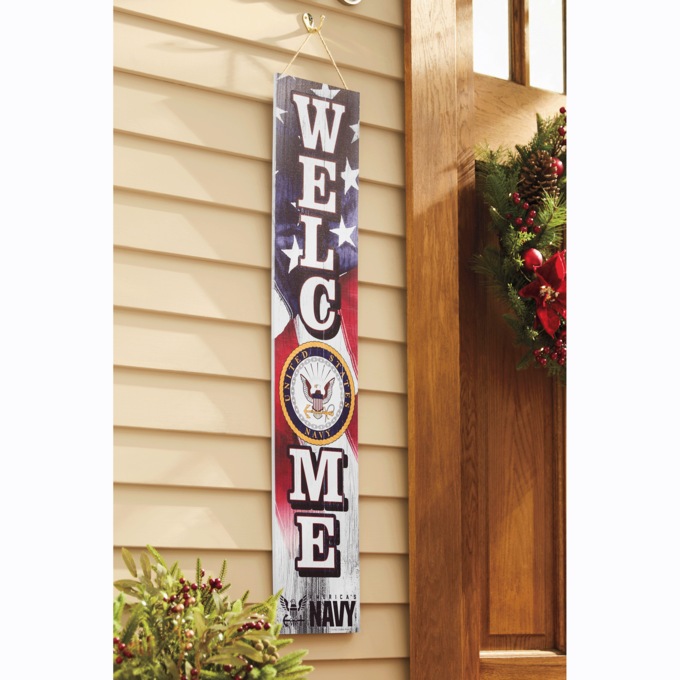 Military Porch Welcome Sign, , large