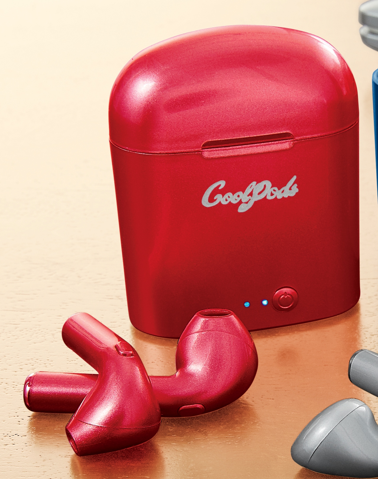 CoolPods True Wireless Earbuds, Red, large