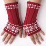 Snowflake Fingerless Gloves, , large