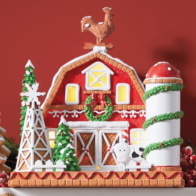 Gingerbread Barn and Silo, , large