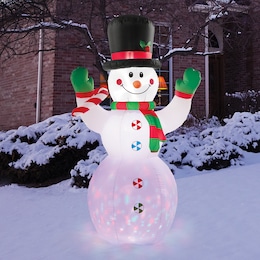 Snowman with Motion Lights Inflatable, , large